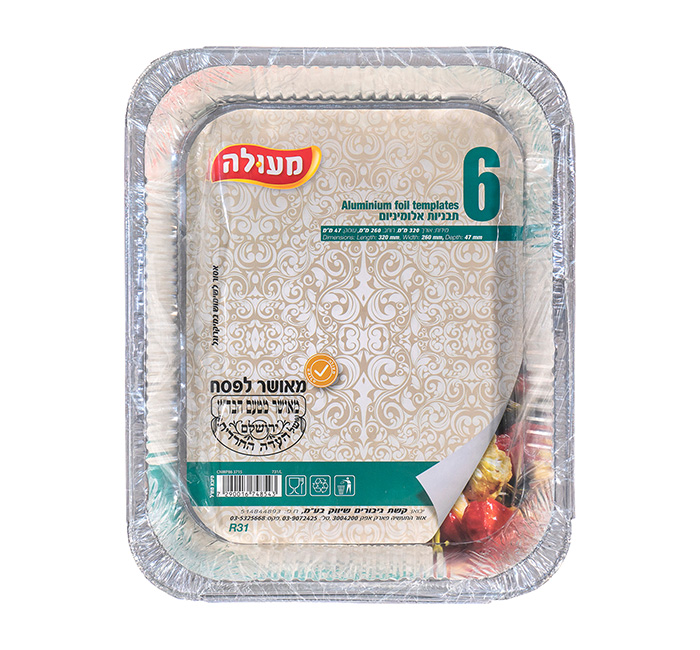 מארז תבנית אלומניום גדול R31 6 יח